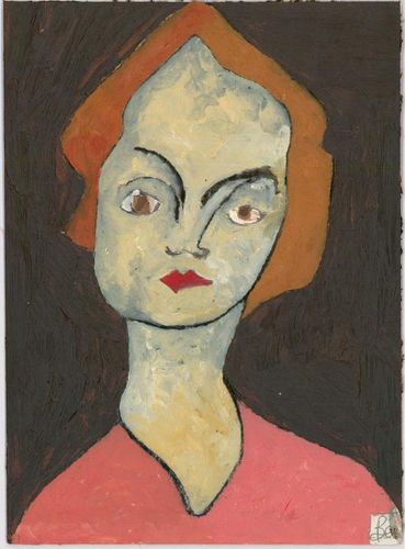 Ben Carrivick Contemporary Oil, Lady In Orange photo furniture