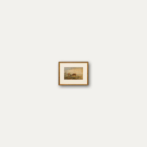 Attrib. Henry Earp Senior (1831 1914) Framed Watercolour, Riverside Grazing photo vinterior