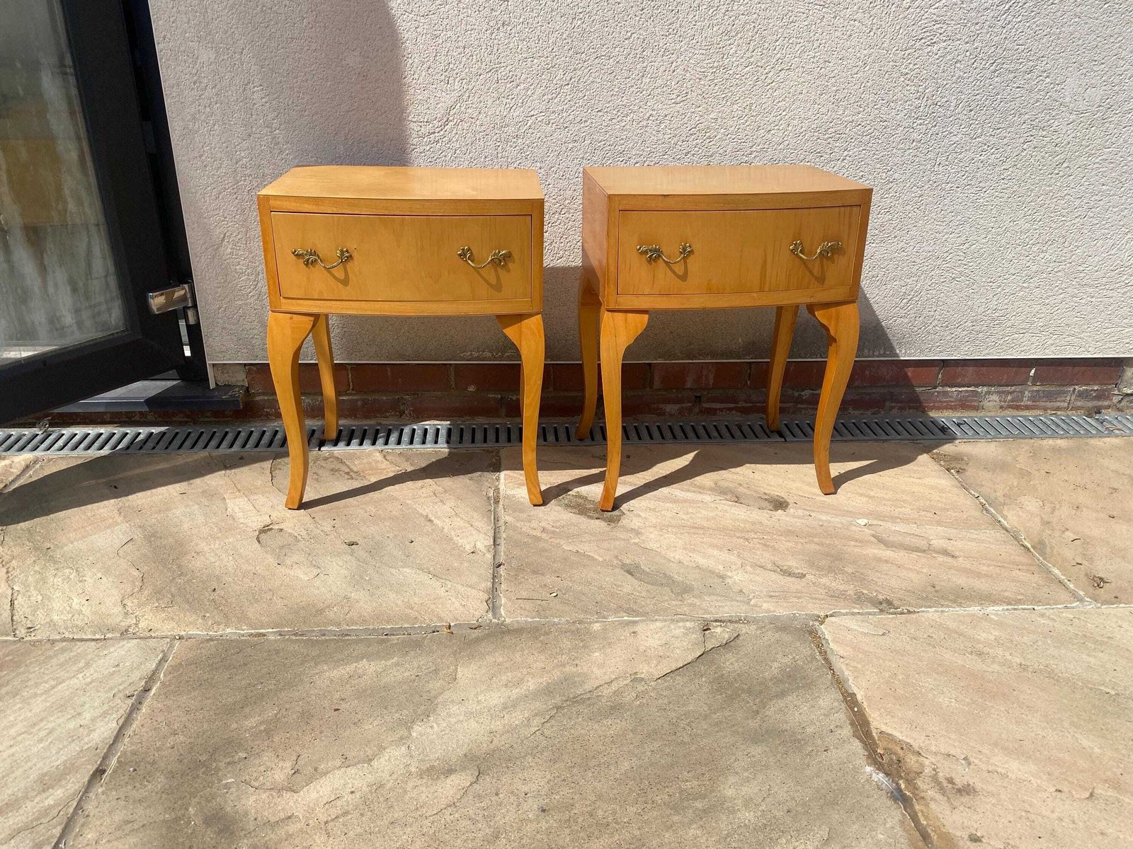 Pair Of Antique Vintage Bedside Tables Chests Lamp Stands photo 450.0