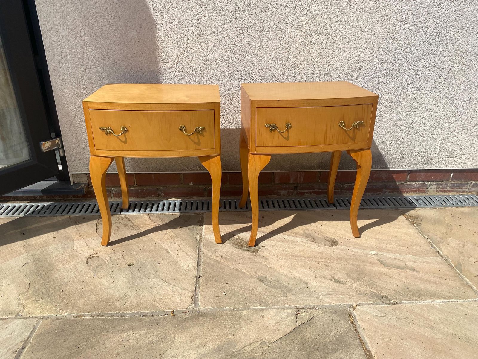 Pair Of Antique Vintage Bedside Tables Chests Lamp Stands photo vintage