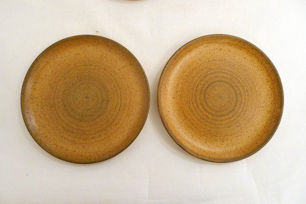 Small Stoneware Dessert Plates From Longchamp, France, 1960s, Set Of 6 photo vinterior