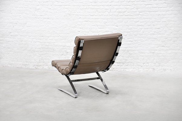 Space Age Leather Cantilever Lounge Chair, 1960s photo 2858.0