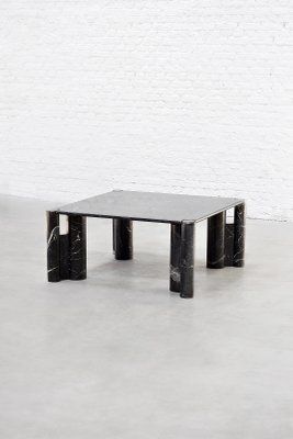 Nero Marquina Marble Coffee Table By Gae Aulenti, 1970s