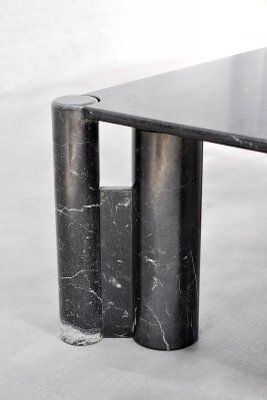 Nero Marquina Marble Coffee Table By Gae Aulenti, 1970s photo buy