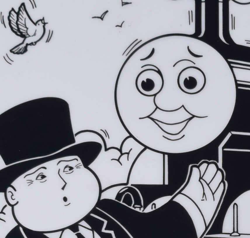 Thomas The Tank Engine, 'Signal To Stop!', Original Ink On Cell Illustrations, C.1995 photo furniture
