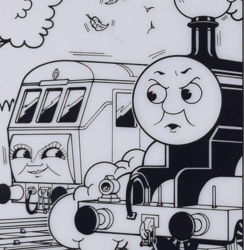 Thomas The Tank Engine, 'Signal To Stop!', Original Ink On Cell Illustrations, C.1995 photo Art