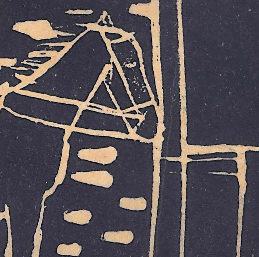 Horse By The Barn, Woodblock Print By Penelope Ellis photo furniture