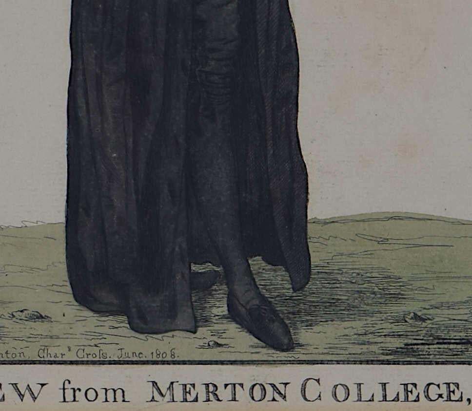 A View From Merton College, Oxford (1808), Engraving By Richard Dighton photo Art