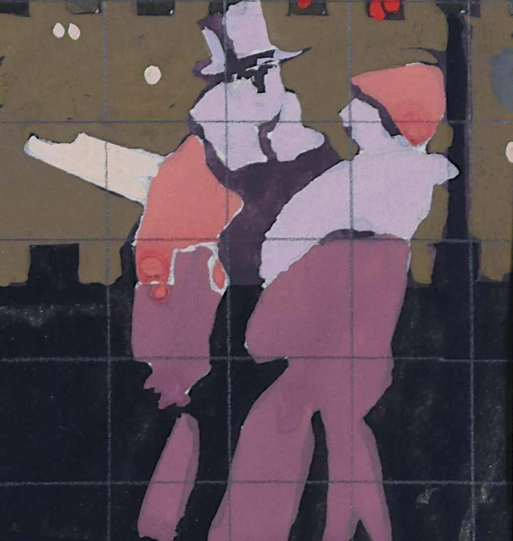 Underground To Escape The Fog , 1927 Art Deco Poster Design By A. E. Halliwell photo for sale