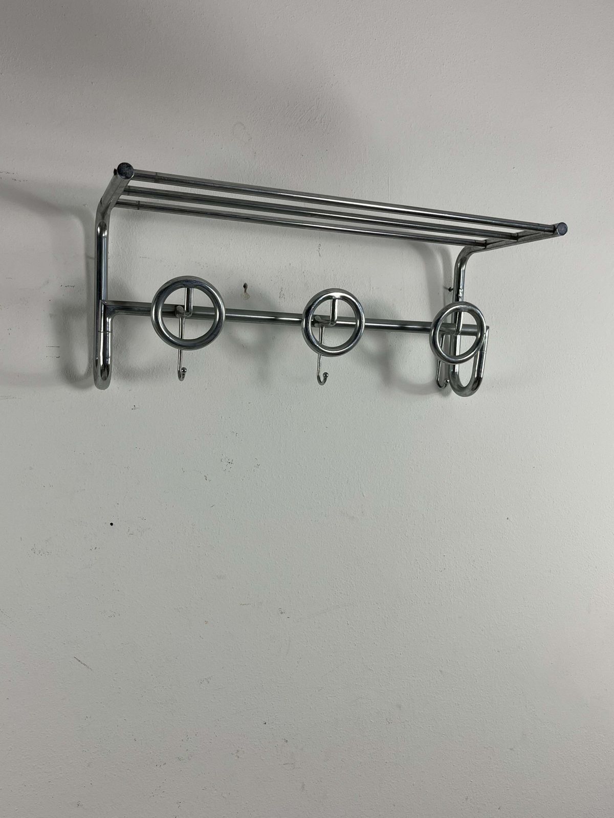 Mid Century French Steel Coat Hanger, 1950s photo vinterior