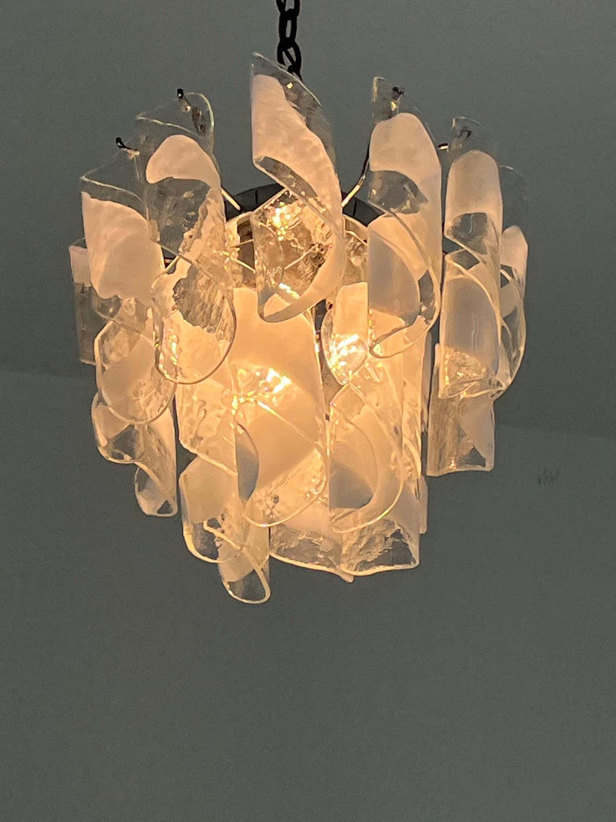Mid Century Murano Glass 4 Light Chandelier, 1960s photo Lighting