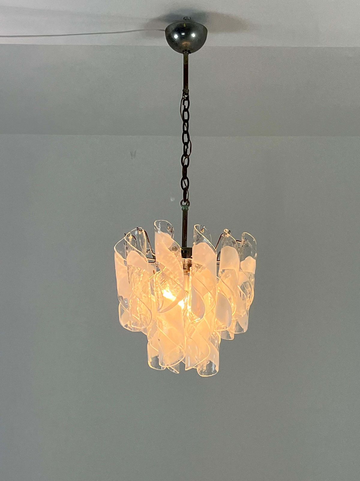 photo for sale Mid Century Murano Glass 4 Light Chandelier, 1960s