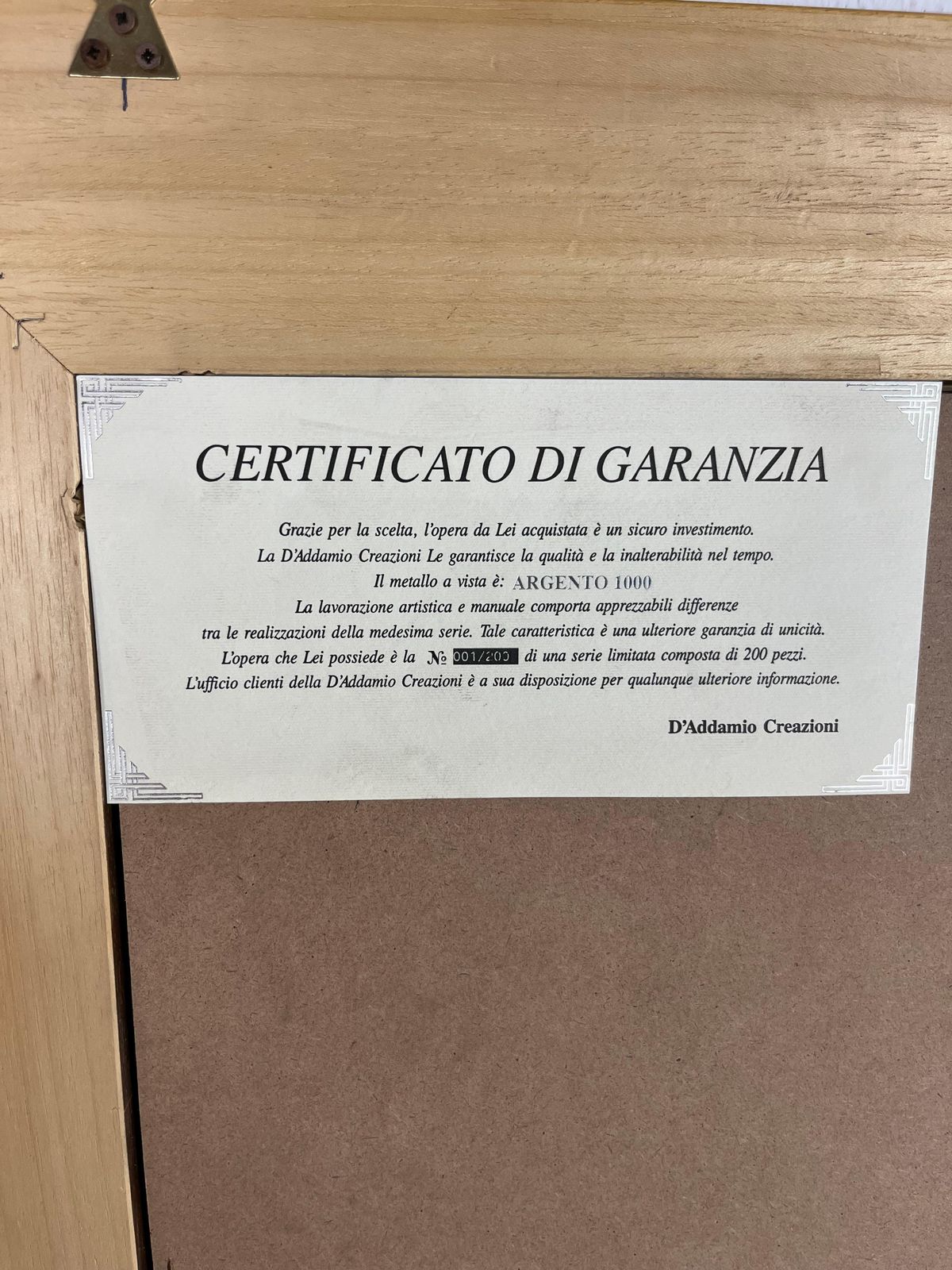 Large Bas Relief Piazza San Marco ( Venice ) Cm 115 X Cm 64, 1000 Silver, 1980s photo furniture