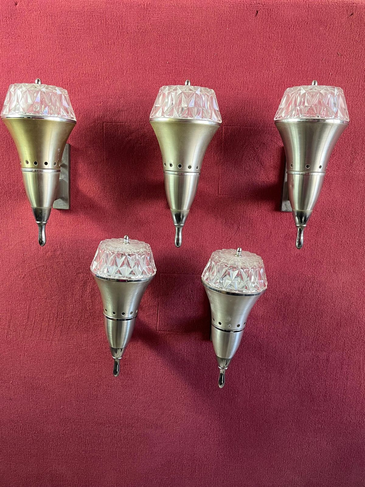 Set Of 5 Mid Century Wall Lamps Attributed To Ignazio Gardella For Azucena 1960s photo furniture