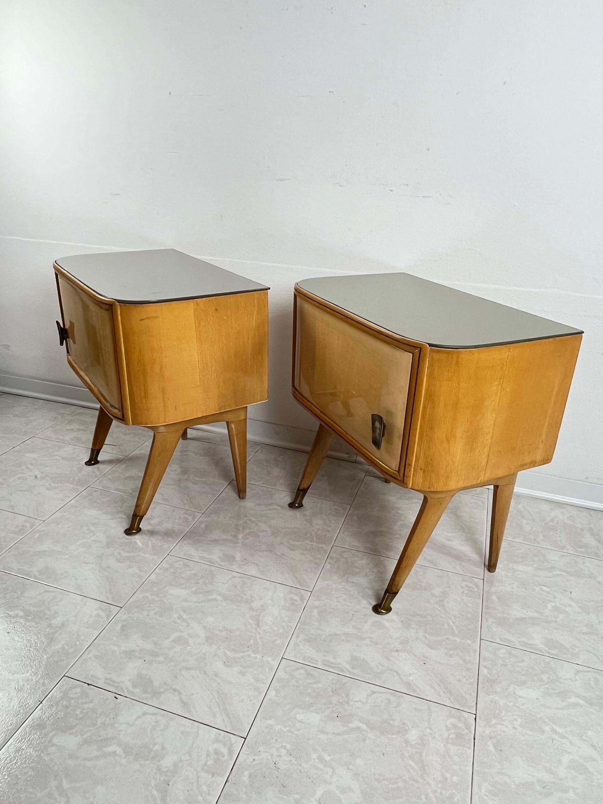 Set Of 2 Mid Century Bedside Tables Attributed To Vittorio Dassi 1959 photo vinterior