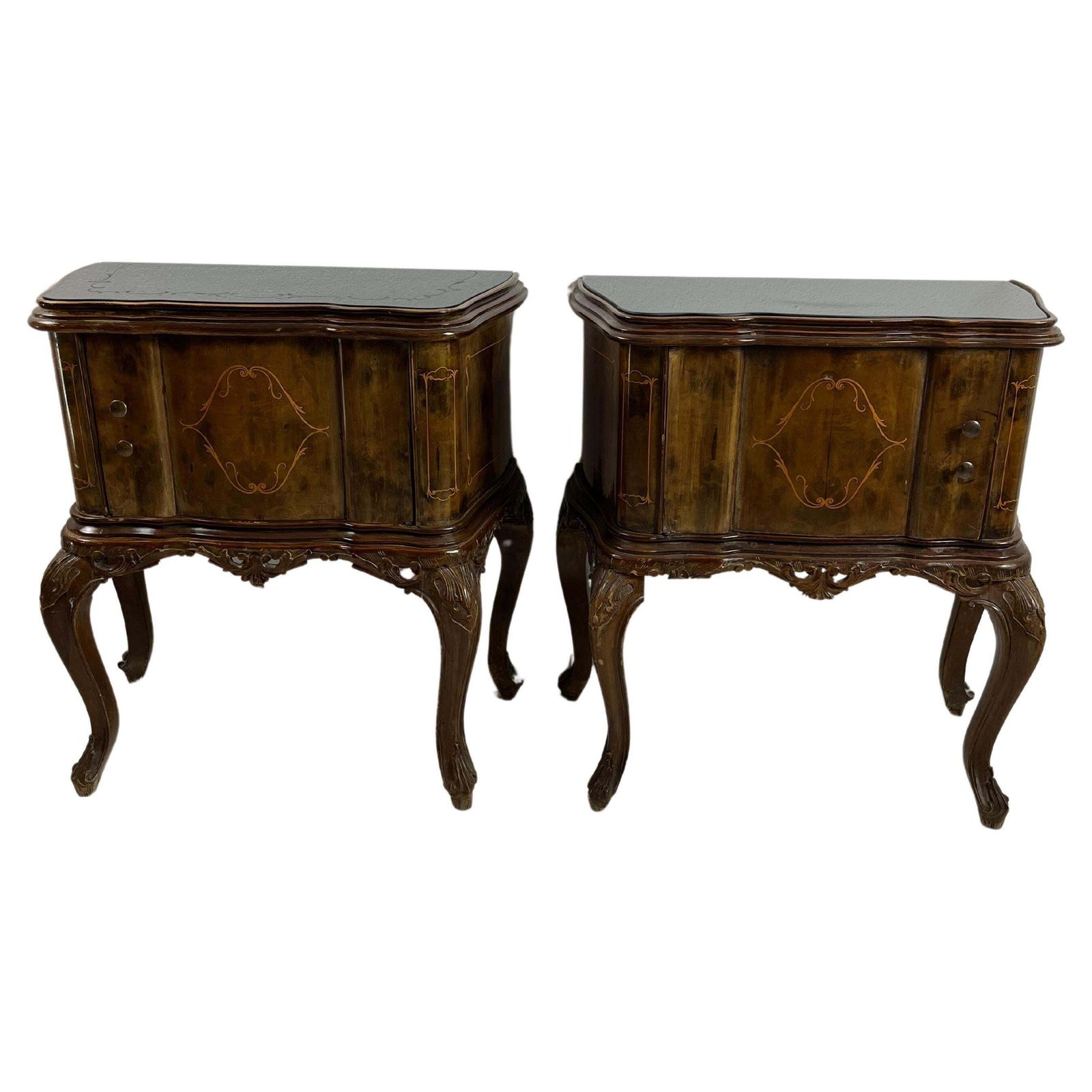 Set Of 2 Mid Century Spinelli & Anzani 1950s Bedside Tables