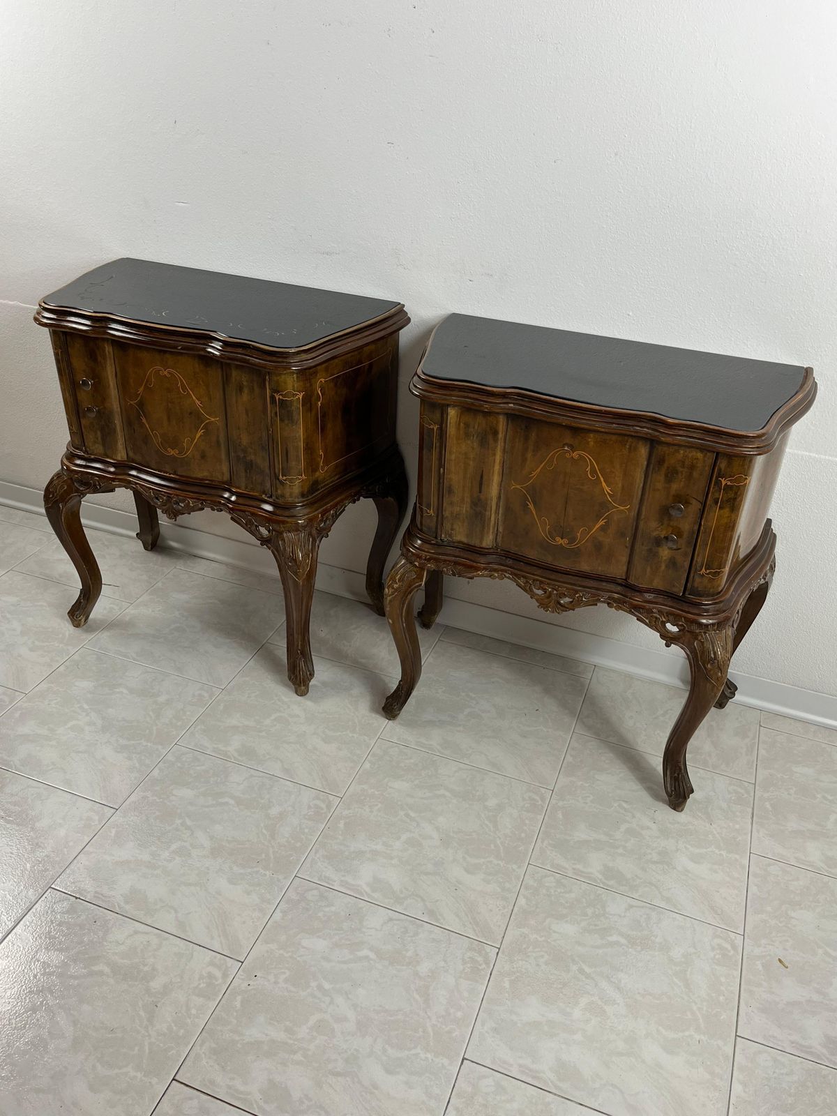 Set Of 2 Mid Century Spinelli & Anzani 1950s Bedside Tables photo furniture