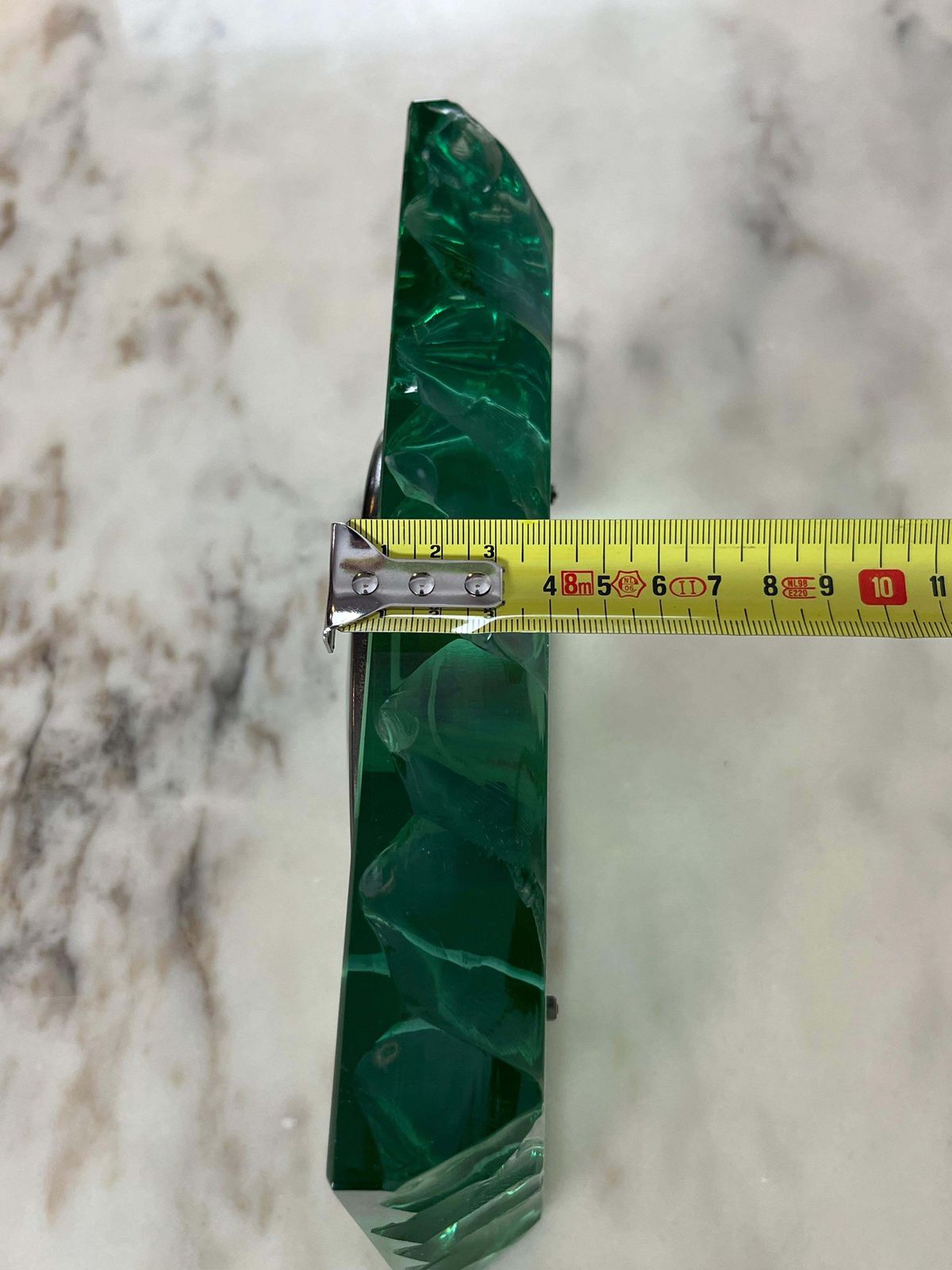 Mid Century Max Ingrand For Fontana Arte Murano Glass Table Clock 1960s photo vinterior