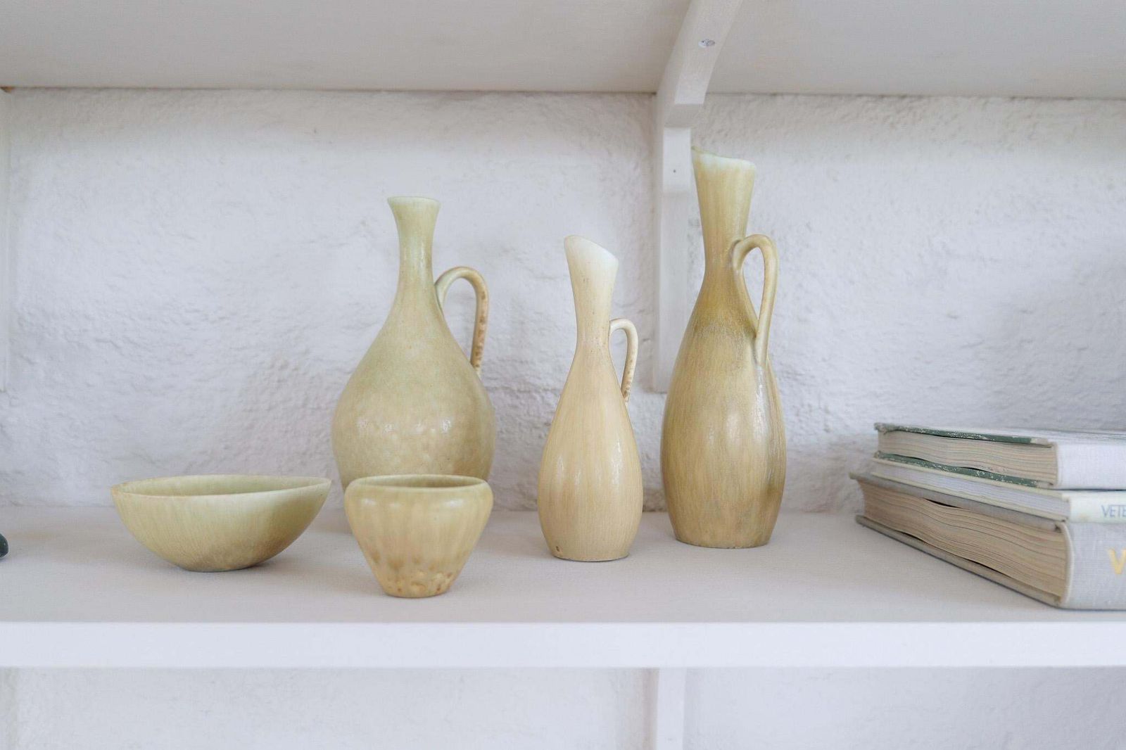 Midcentury Modern Groupe Of 5 Vessels Rörstrand Sweden 1950 photo for sale