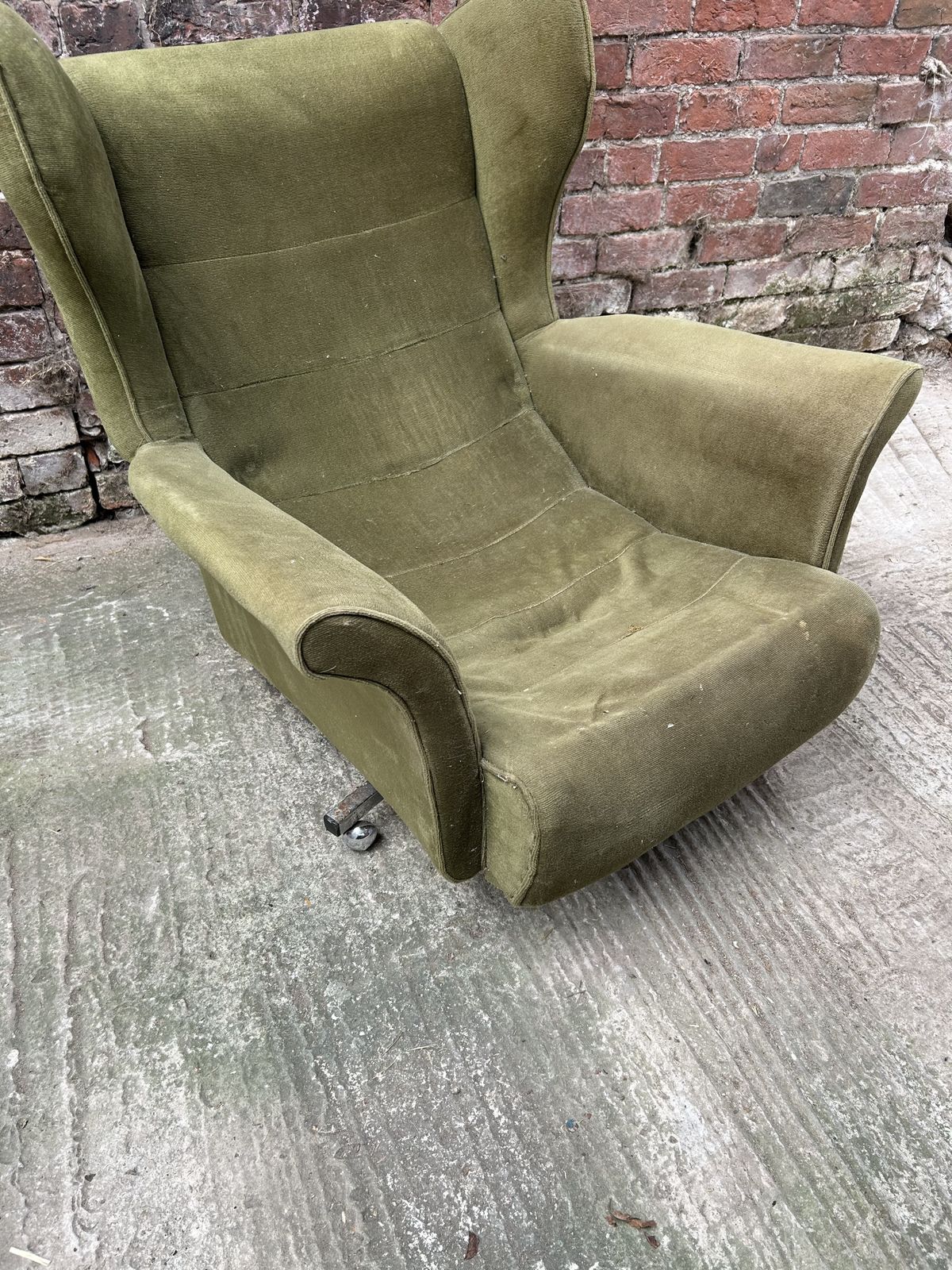 Restoration Project 1970s Retro Articulated Swivel Chair On Wheels photo furniture