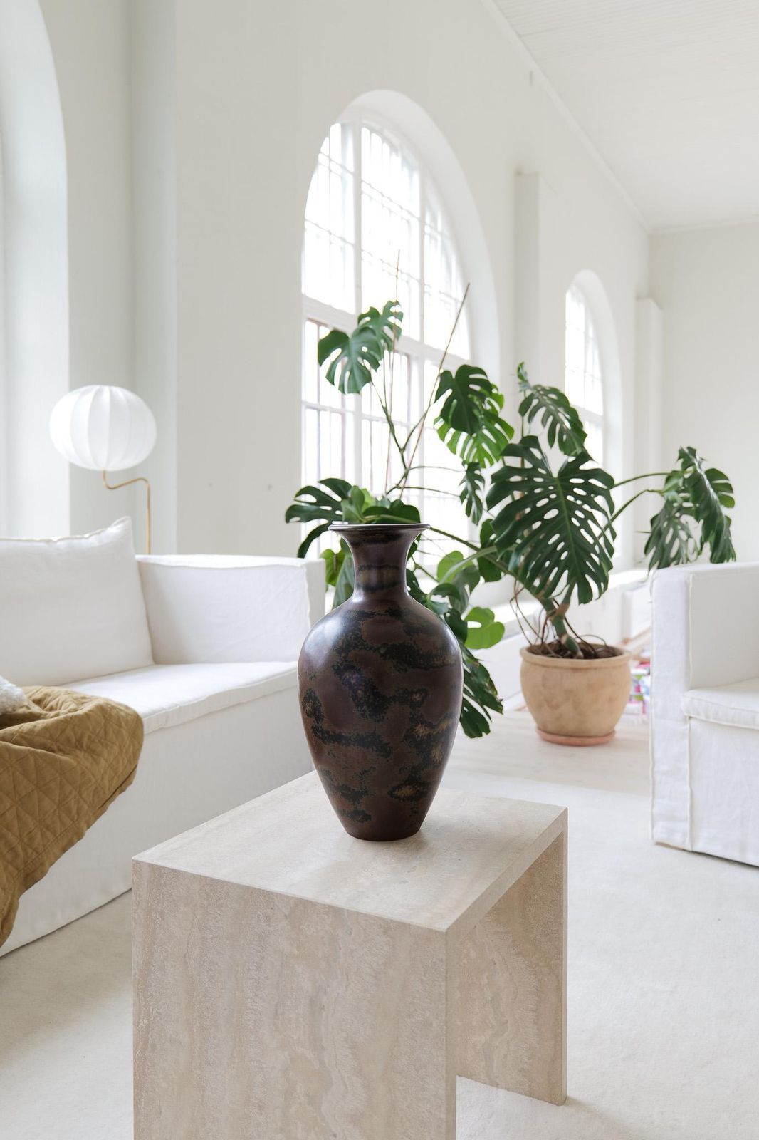 Midcentury Modern Ceramic Floor Vase Rörstrand Gunnar Nylund, Sweden photo furniture