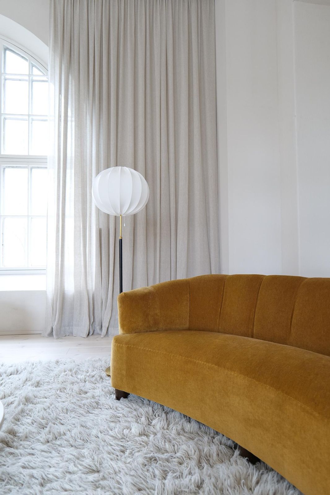 Mid Century Brass Black Leather Floor Lamp Falkenbergs Belysning, Sweden, 1960s photo for sale