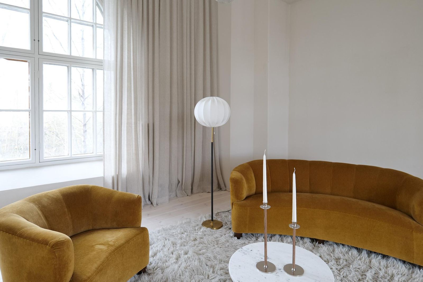Mid Century Brass Black Leather Floor Lamp Falkenbergs Belysning, Sweden, 1960s photo Lighting