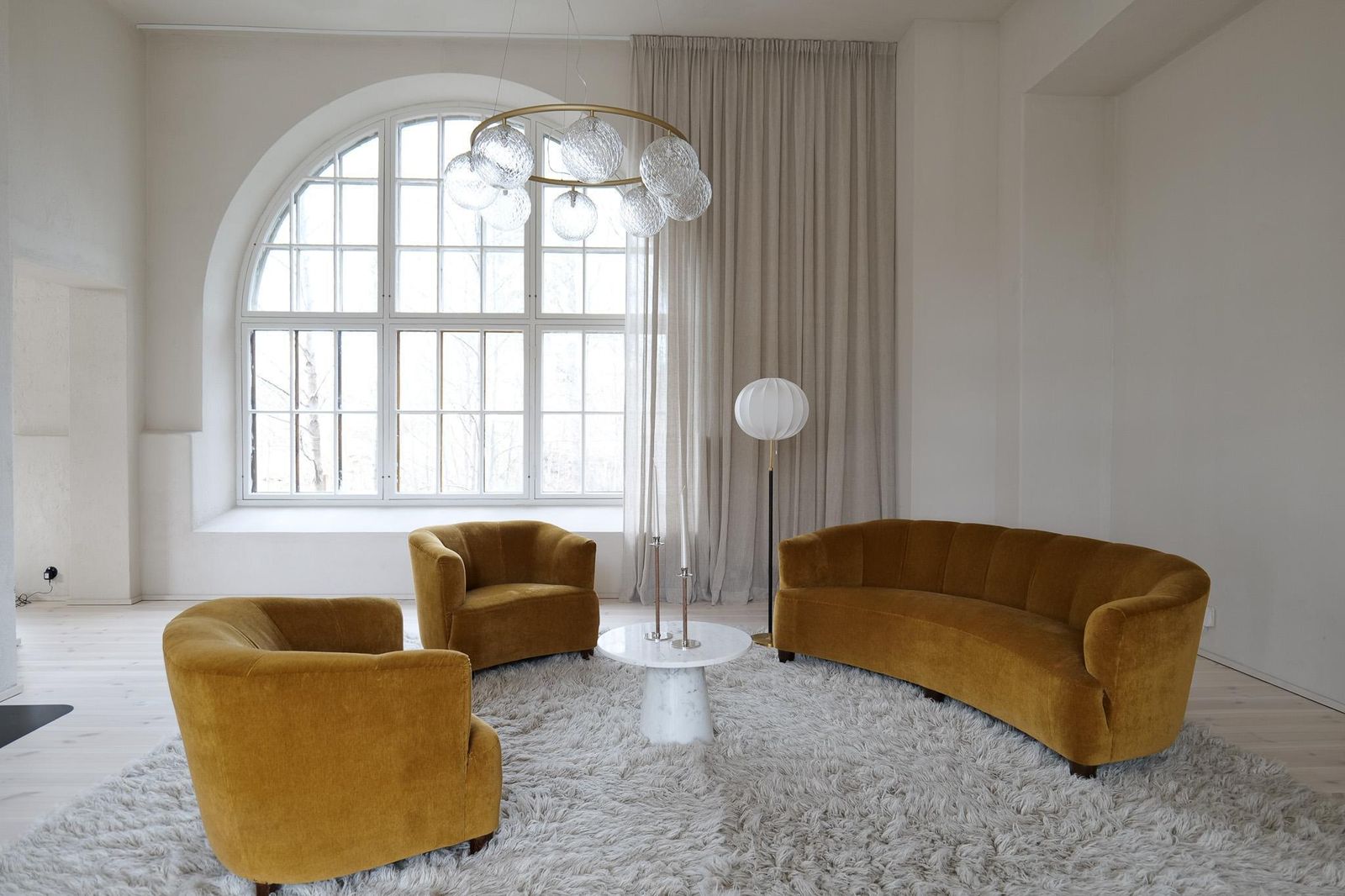 Mid Century Brass Black Leather Floor Lamp Falkenbergs Belysning, Sweden, 1960s photo 2139.0