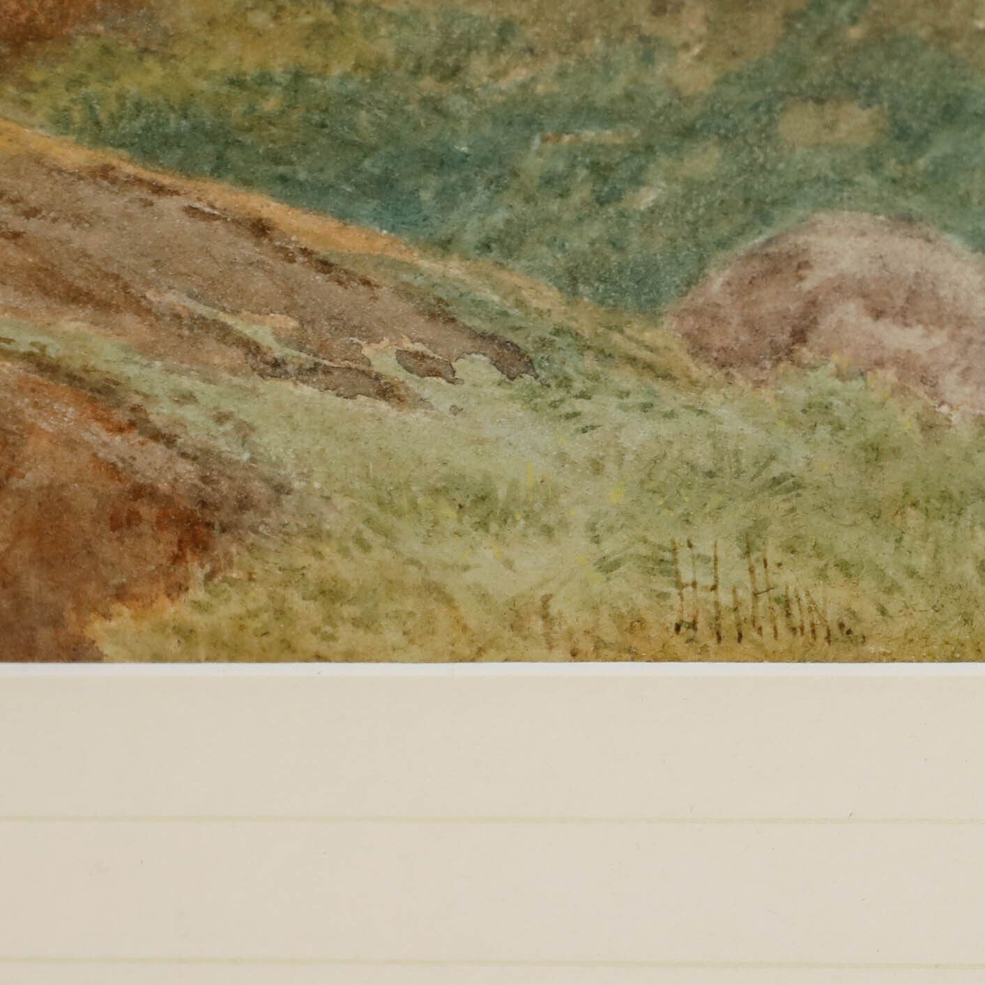Henry Hilton (Fl.1879 1888)   Watercolour, Fishing From The Old Stone Bridge photo vinterior