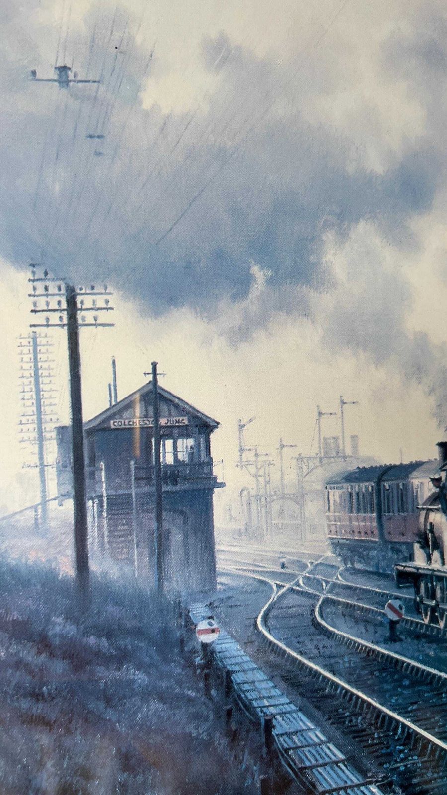 Large Signed Framed Railway Print 'Sandringham Sunset' By Malcolm Root (1988) – Steam Locomotive Art photo buy
