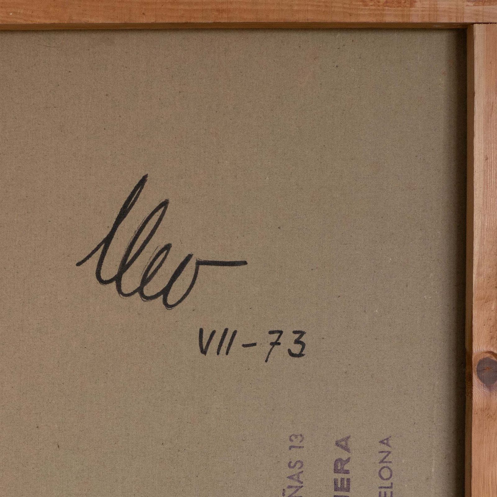 Mid Century Gestileerde Vrouwenportretten – Twee Olieverfschilderijen Van Lleo photo vintage