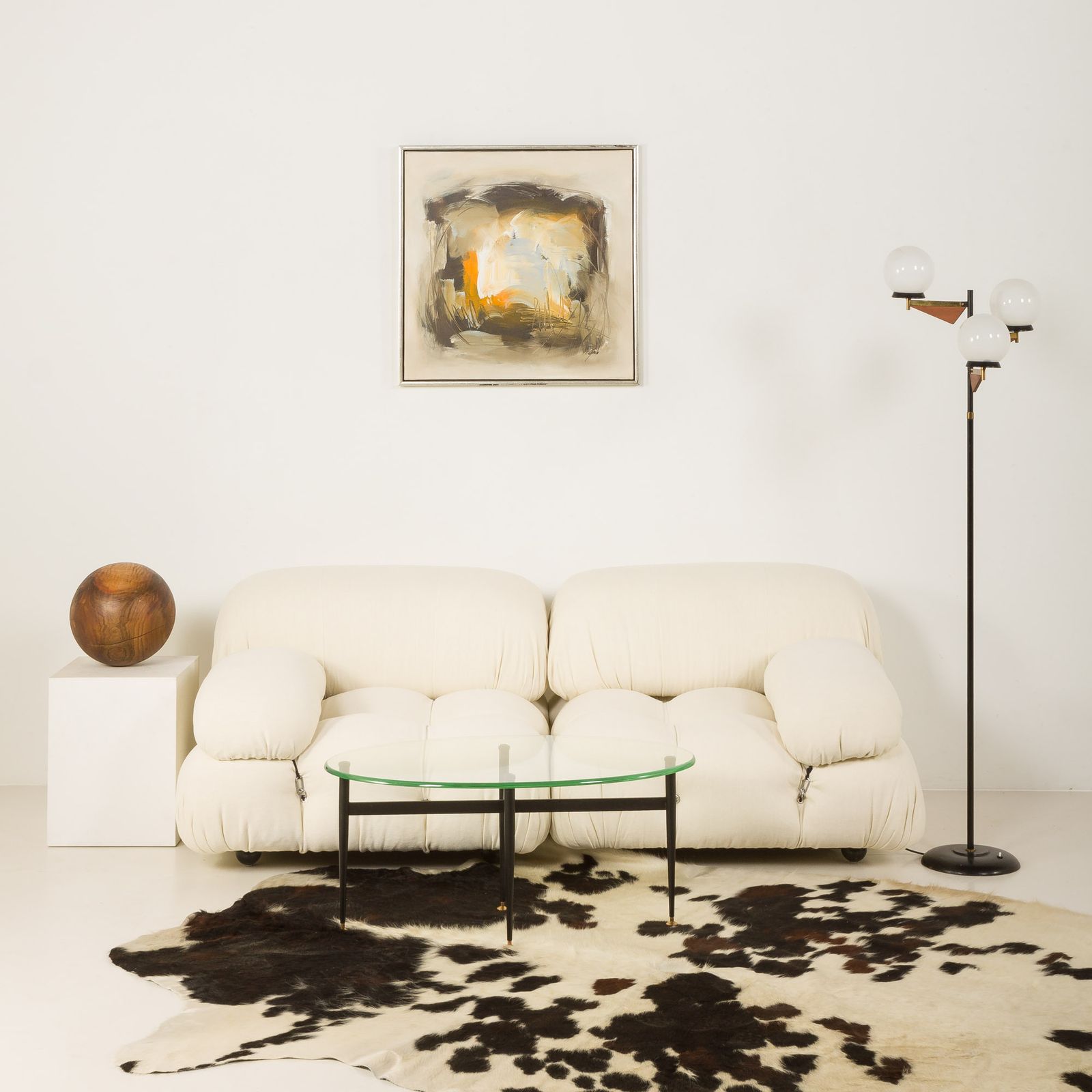 Camaleonda Sofa By Mario Bellini Renovated In Linen Upholstery By Franco Fabri, Italian Mid Century Modern, 1970s photo for sale