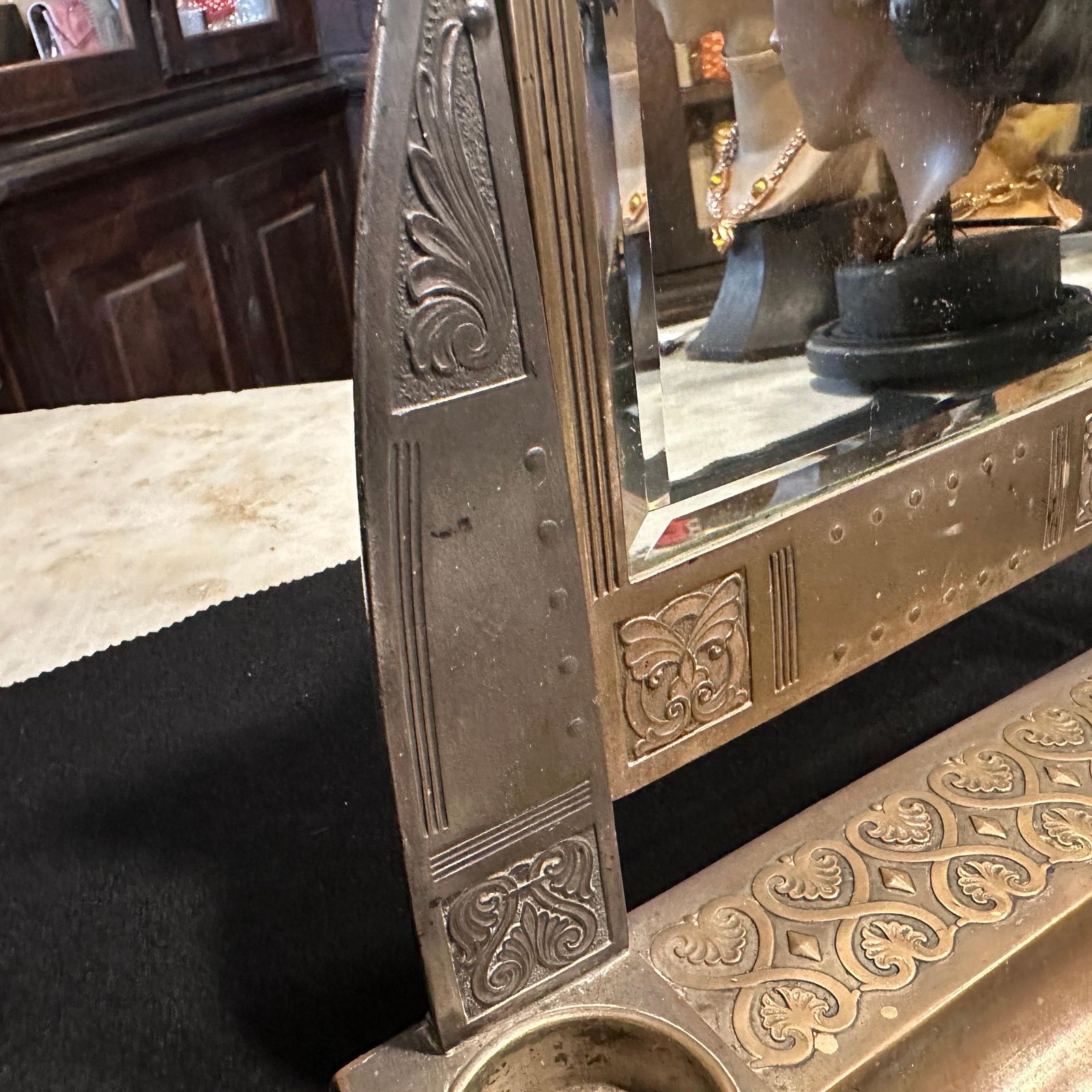 photo furniture An Art Nouveau Silver Plated Table Vanity Mirror By W.M.F.