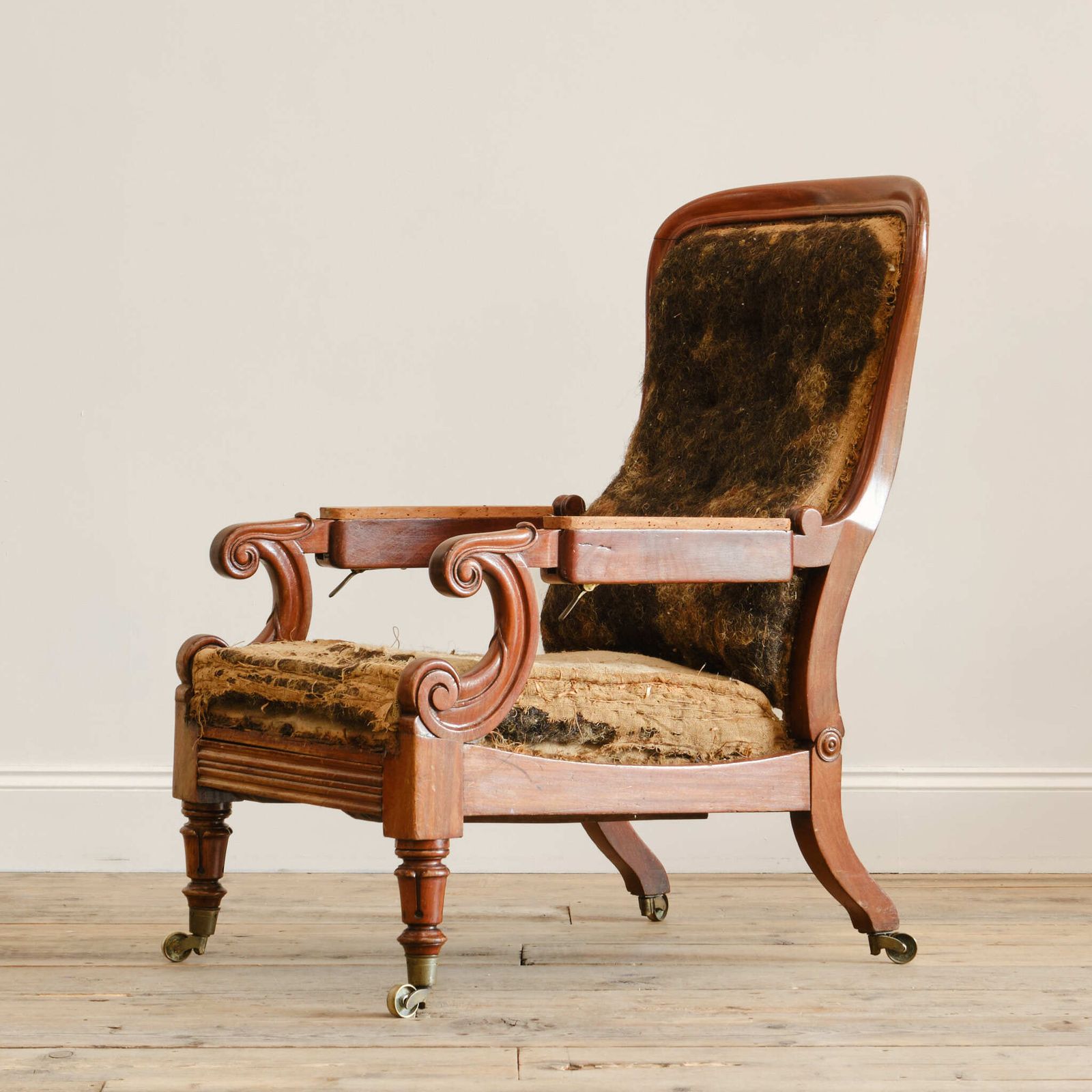 William IV Mahogany Reclining Armchair. photo for sale