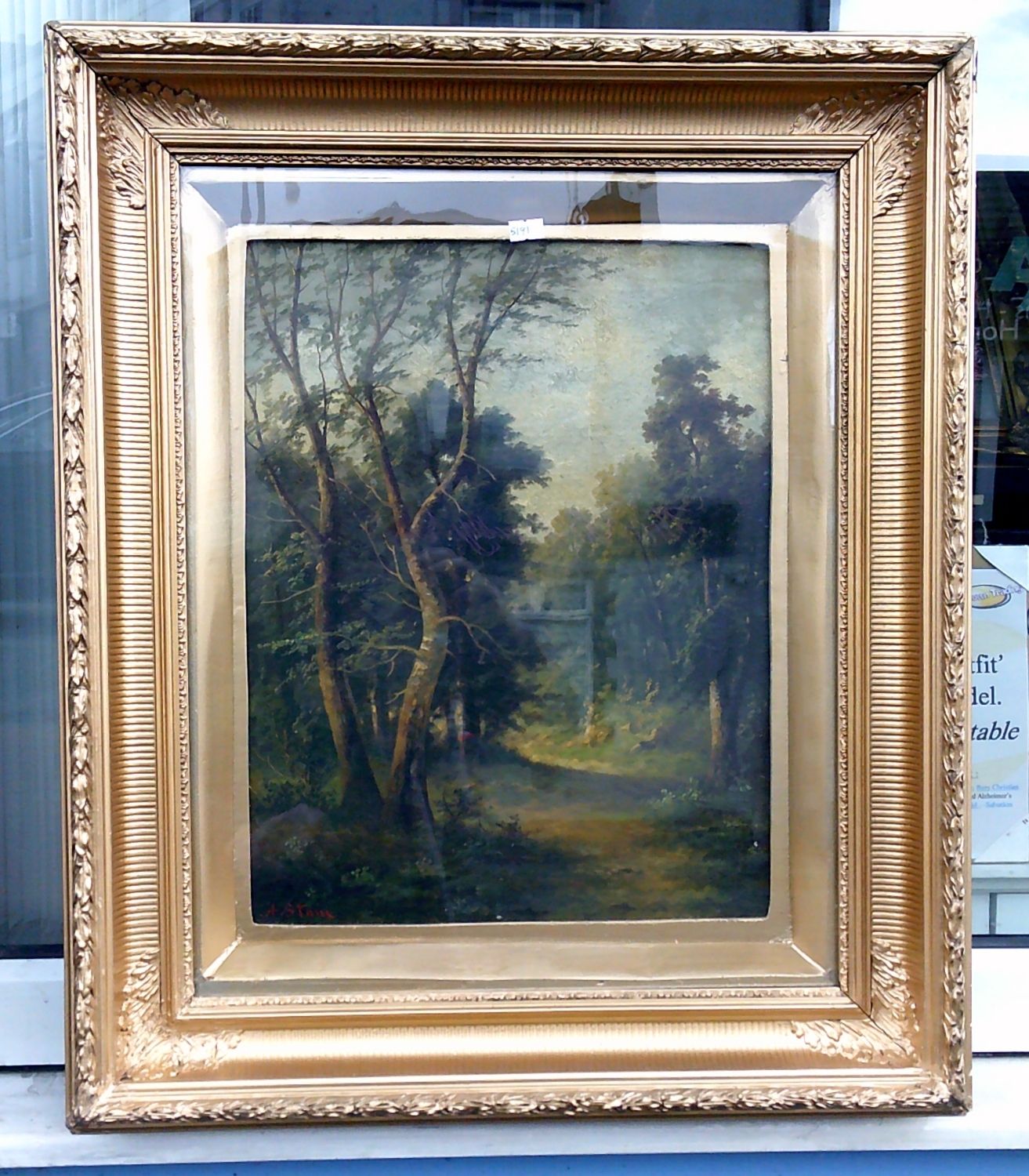 Oil On Canvas; Amy Stone C 1910 2 Period Framed Ormolu Gesso Ref 5191