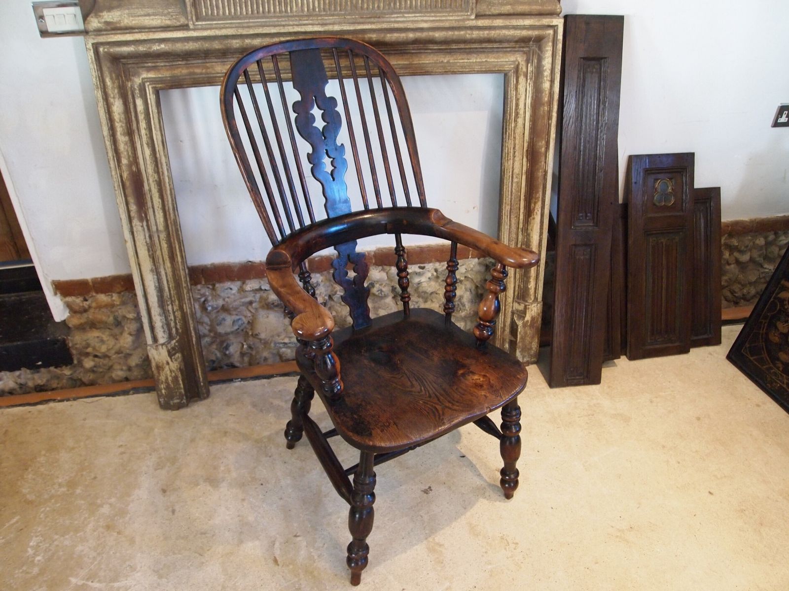 Chair Stunning Victorian Windsor Armchair Yew & Elm C1840