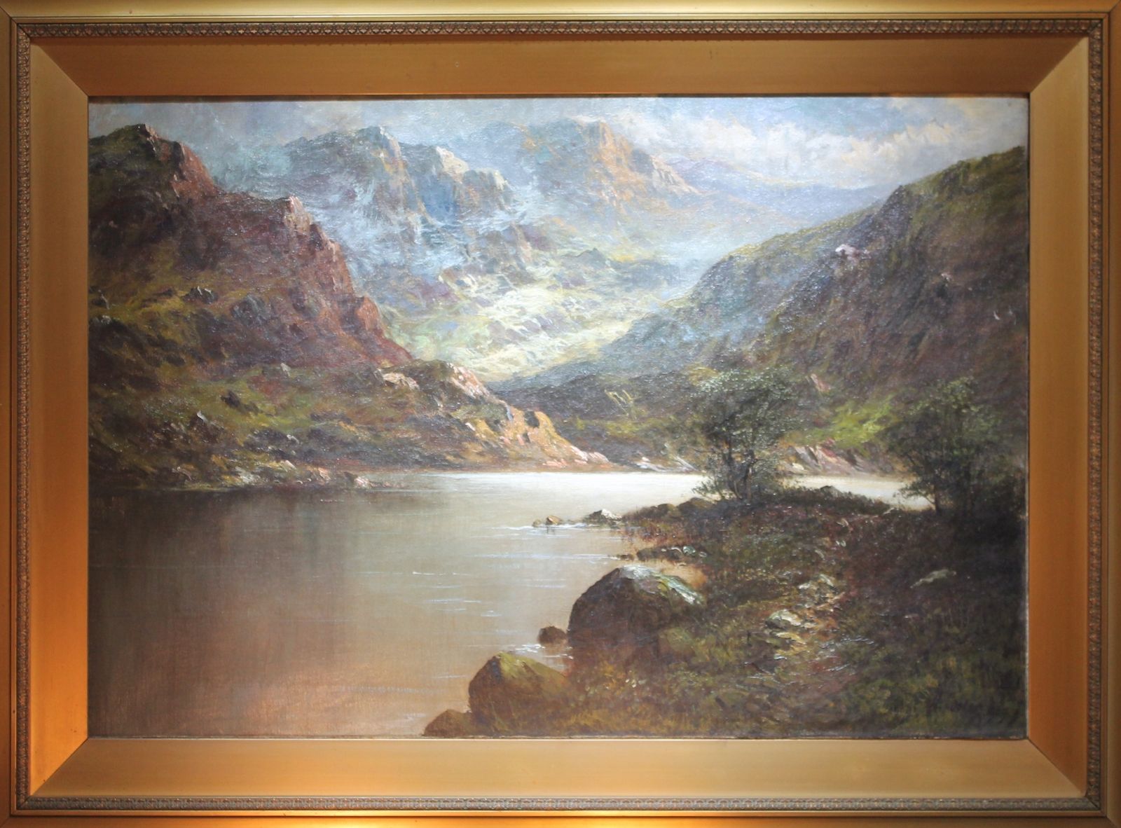 photo vinterior 19th Century Fine Art Landscape Painting By H Cooper.