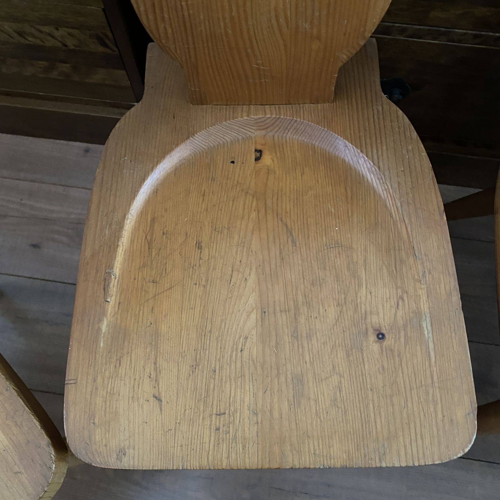 Polish 1970s Zydel Redyk B Alpine Tavern Style Wooden Dining Chairs Rustic Pine photo vinterior