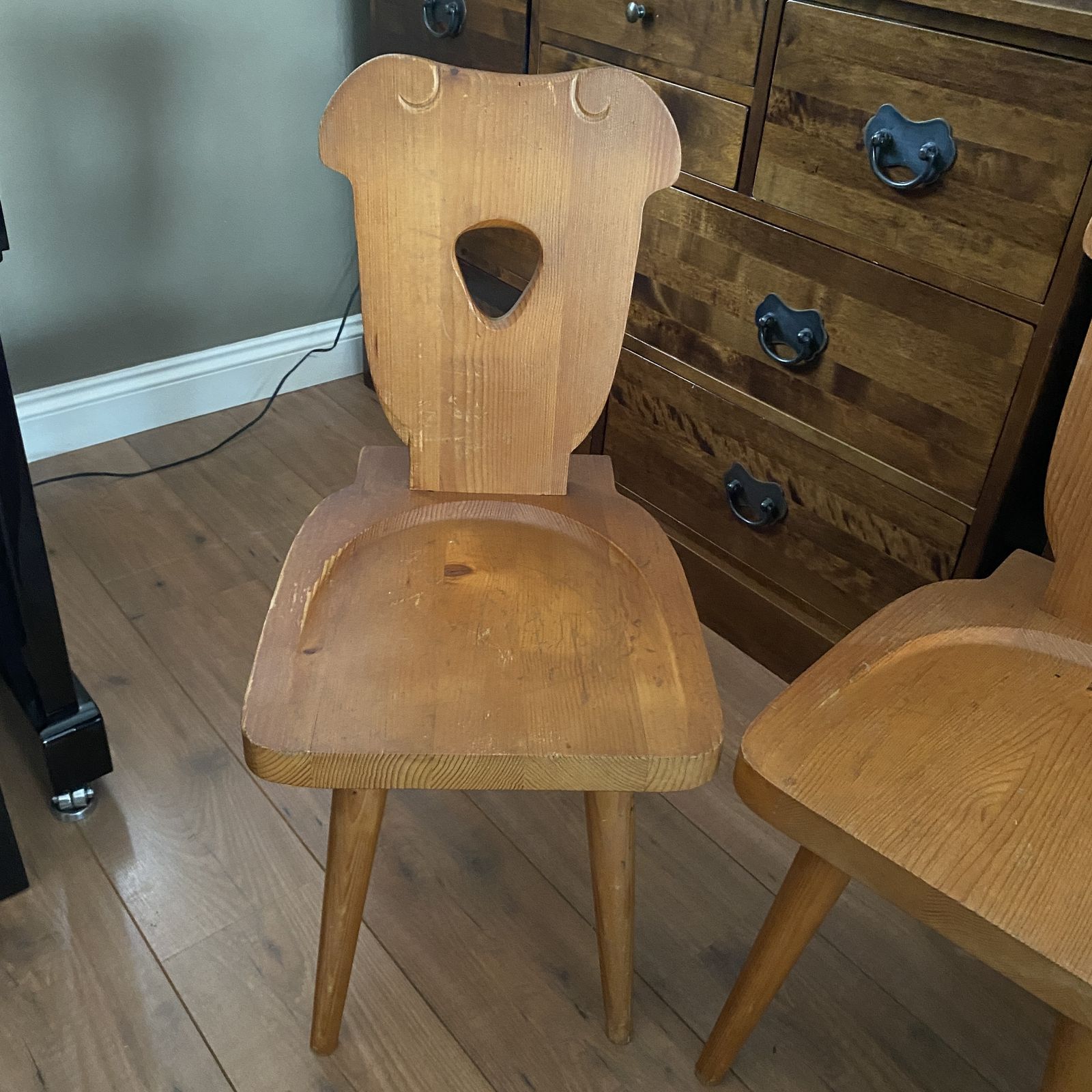 Furniture Polish 1970s Zydel Redyk B Alpine Tavern Style Wooden Dining Chairs Rustic Pine photo