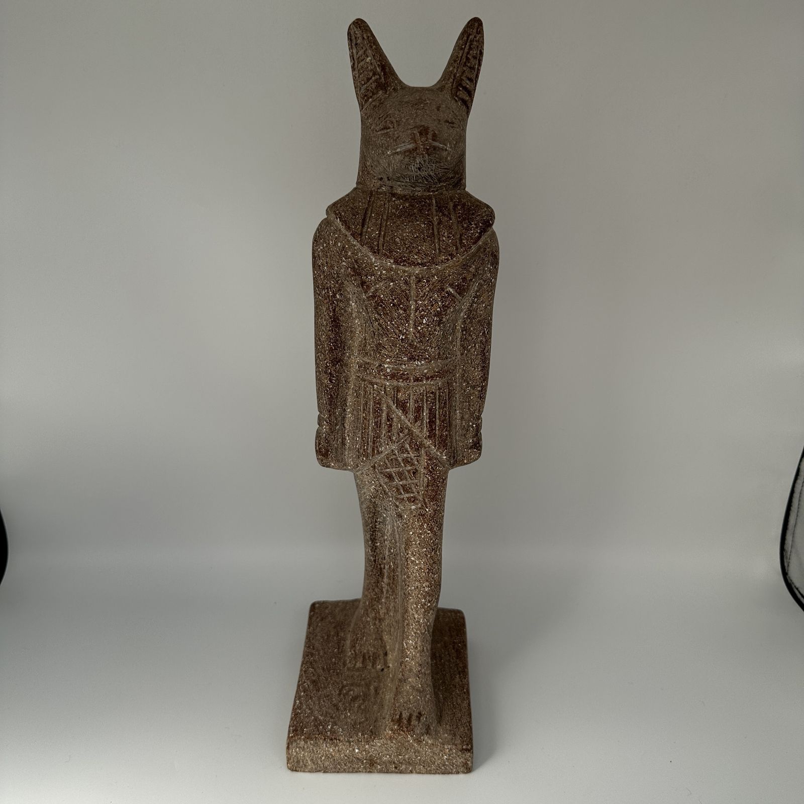 Egyptian God Anubis Mythological Statue Handcrafted Heavy Egyptian Granite Stone