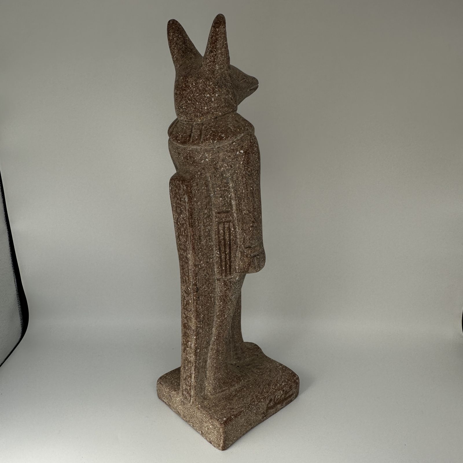 Egyptian God Anubis Mythological Statue Handcrafted Heavy Egyptian Granite Stone photo Art
