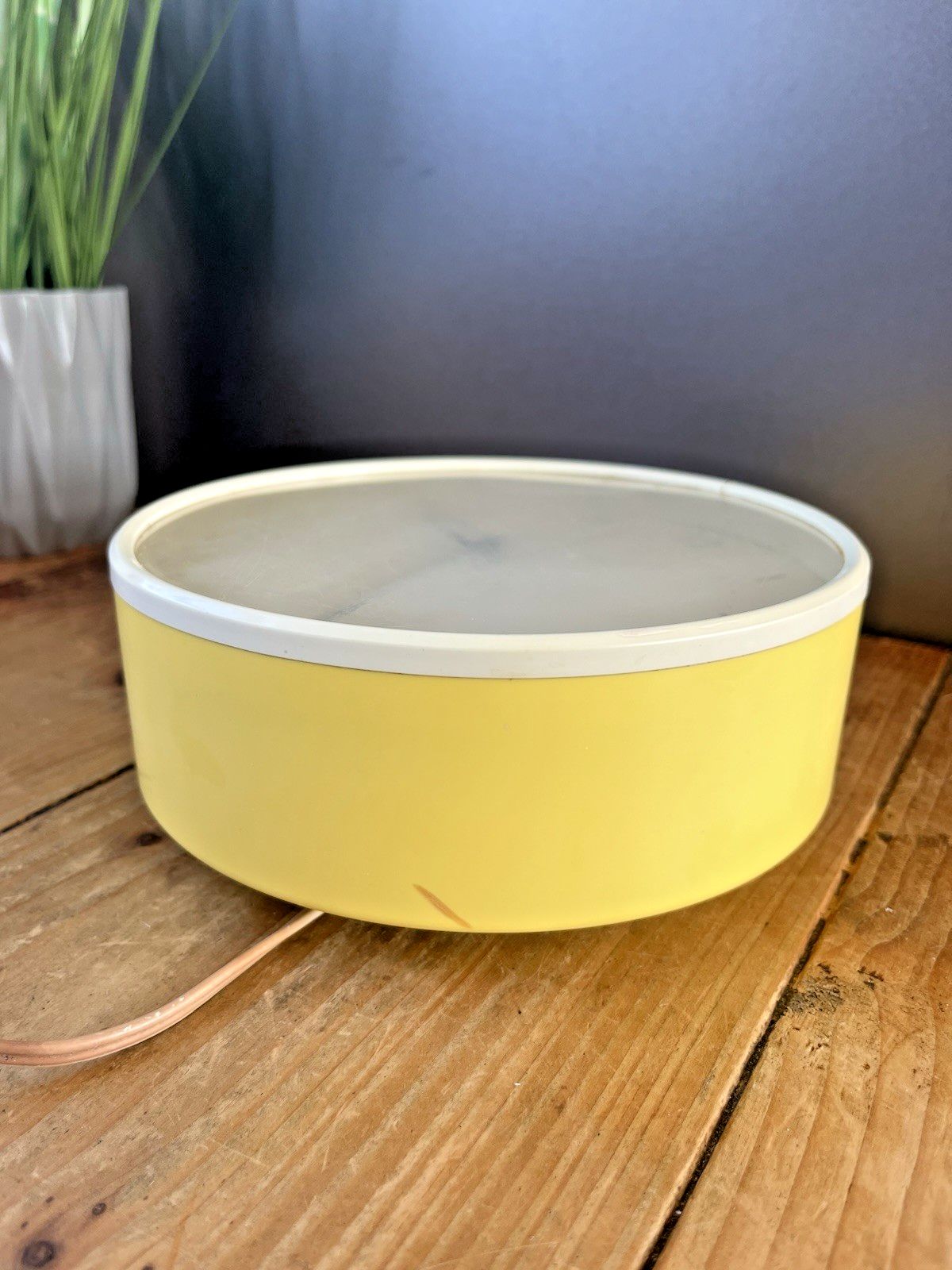 photo for sale Mid Century 50s Yellow Smiths Sectric Wall Clock Kitchen Office Prop Not Working