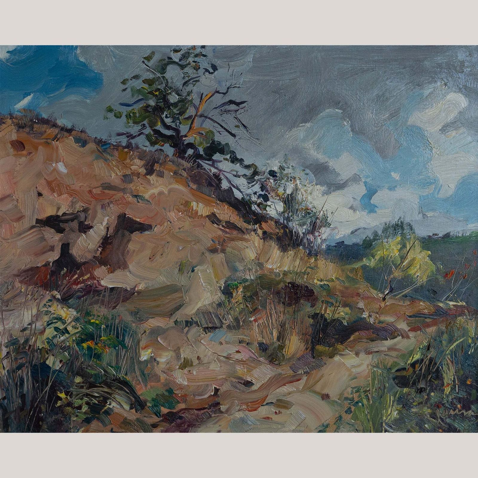 Rugged Hillside Under A Dynamic Sky – Jordi Pausas Mestres