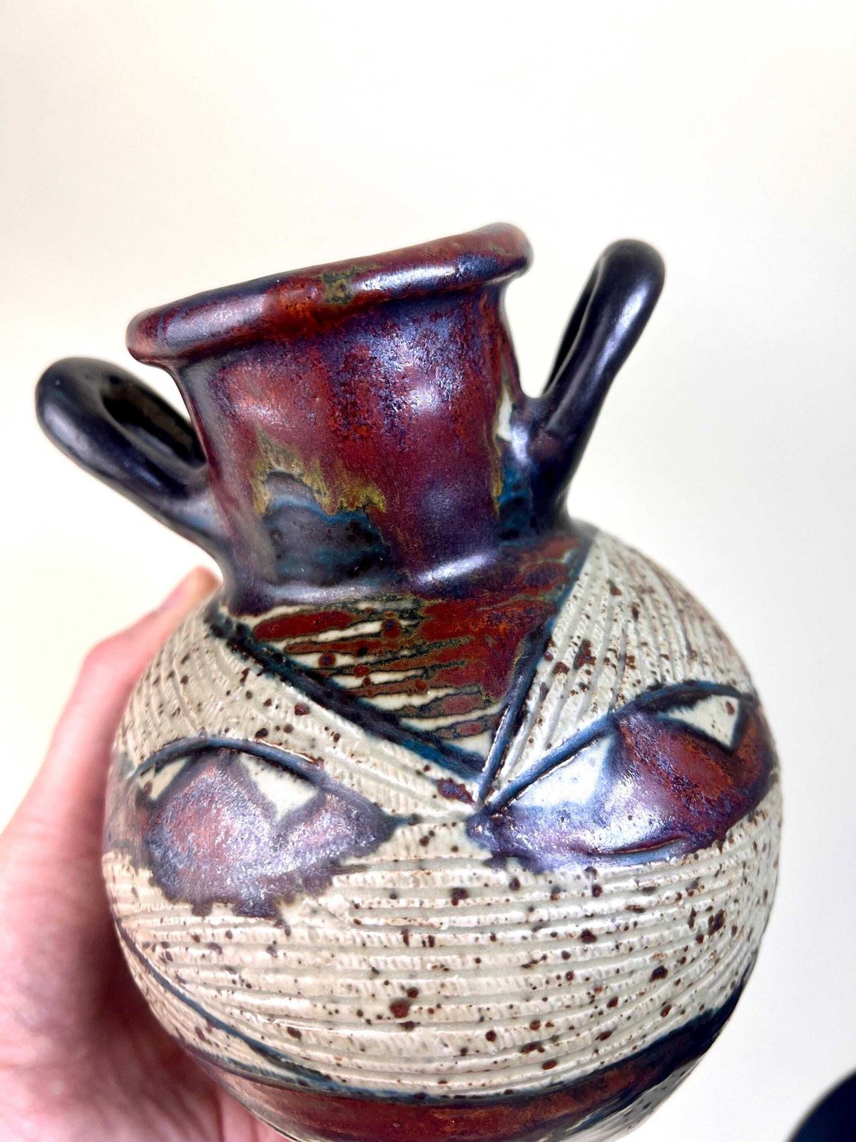 Rorkes Drift Studio Pottery, South Africa Handmade Pottery, Signed Ivy Molefe 1978, Rare Fine Art Ceramic, Zulu Pottery Collection, Folk Art photo furniture