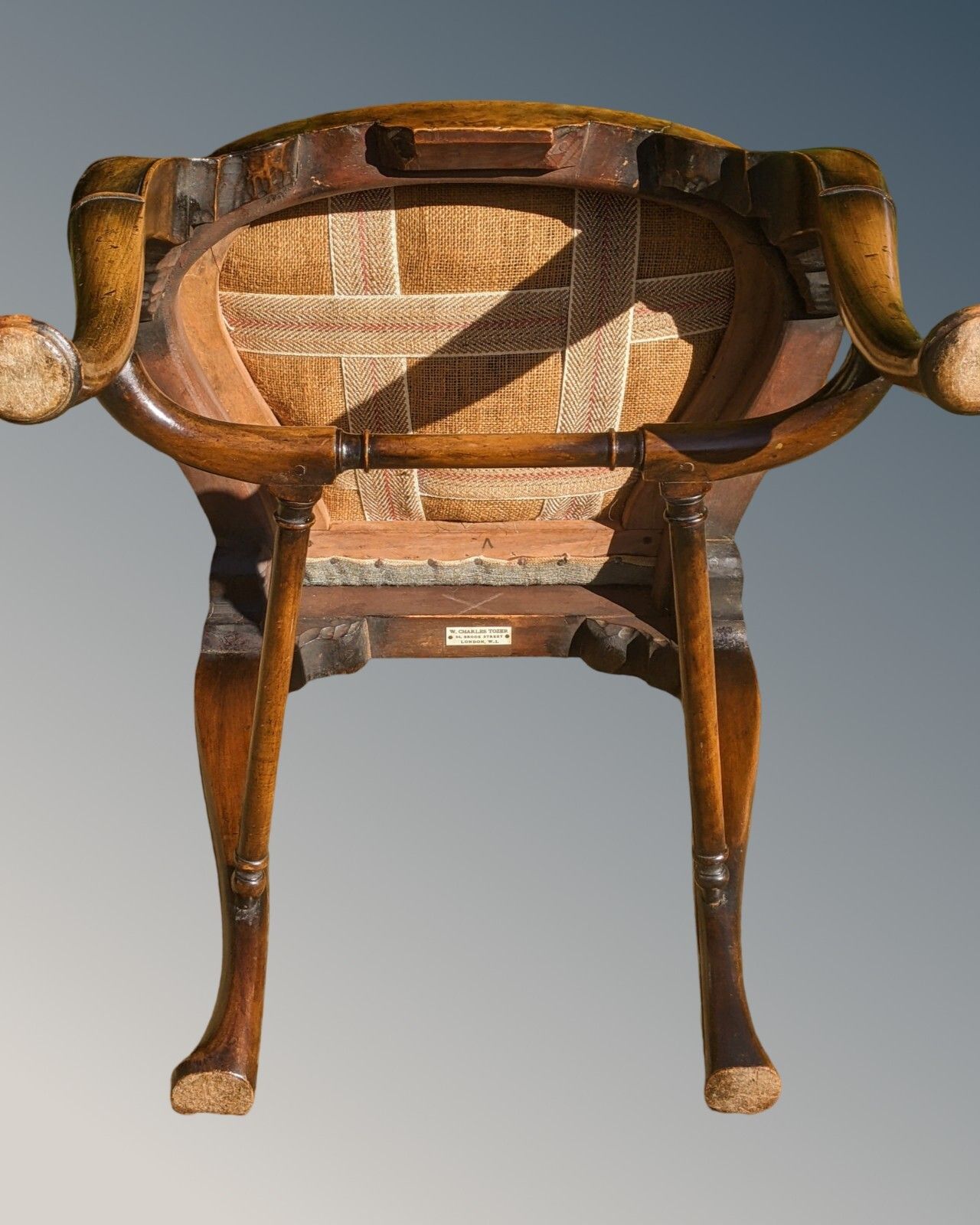 photo buy Fine Pair Of Queen Anne Walnut Chairs By Charles Tozer