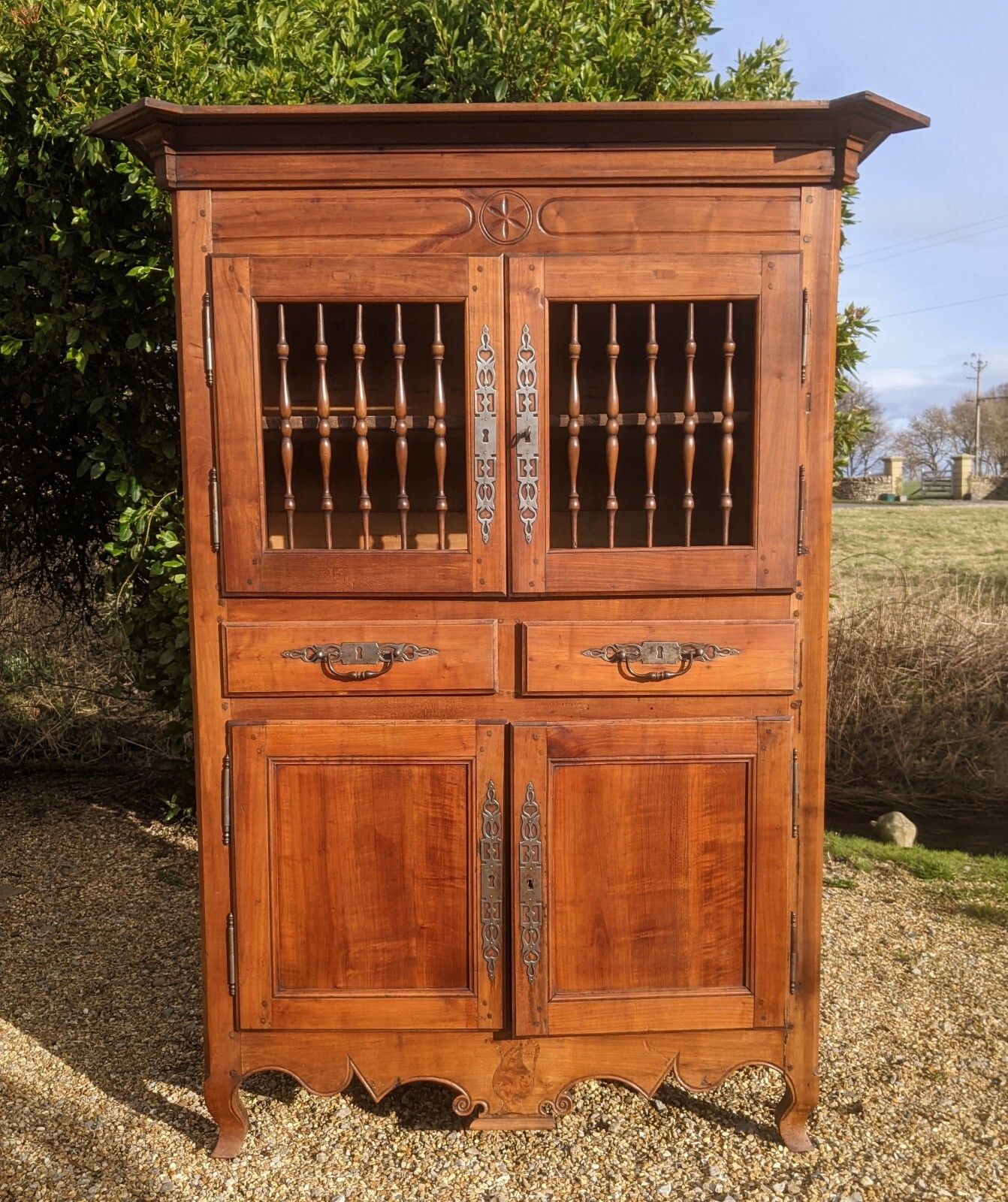 photo vinterior Antique French Pantry Cabinet Fruitwood Provence