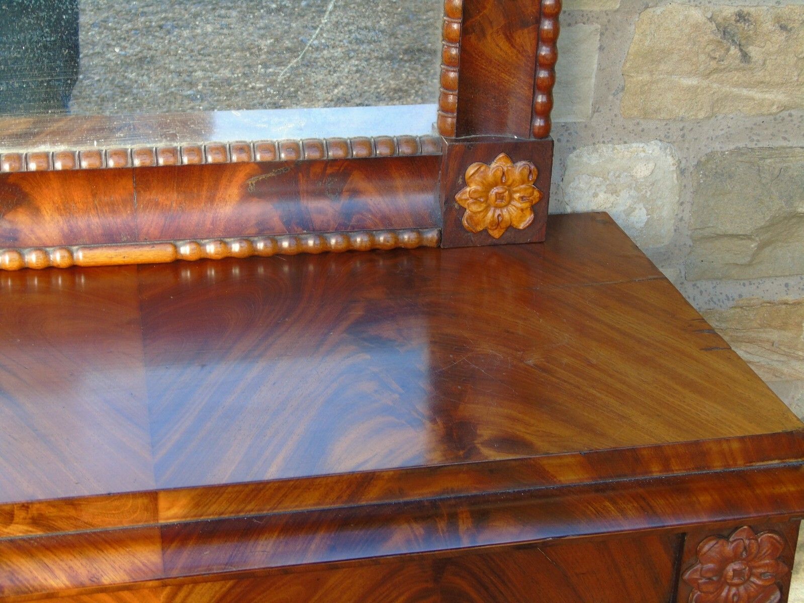 19th Century French Mahogany Console Table & Mirror En Suite. photo 1895.0