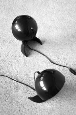 Vintage Modern Black Dalù Table Lamp By Vico Magistretti For Artemide, 1960s, Set Of 2 photo 865.0