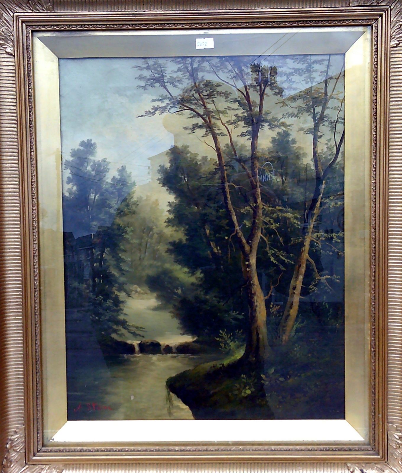 Oil On Canvas; Amy Stone C 1910 Period Framed Ormolu Gesso Ref 5192 photo furniture