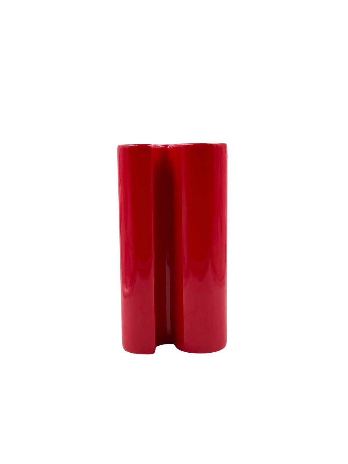 Franco Bettonica, Space Age Rare Red Ceramic Vase, Gabbianelli Italy Ca. 1970 photo buy